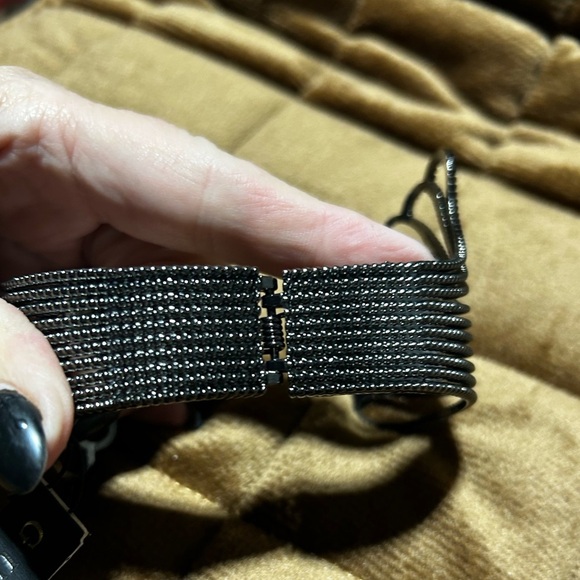 NWT- Black Metal Cuff Bracelet - Picture 6 of 7